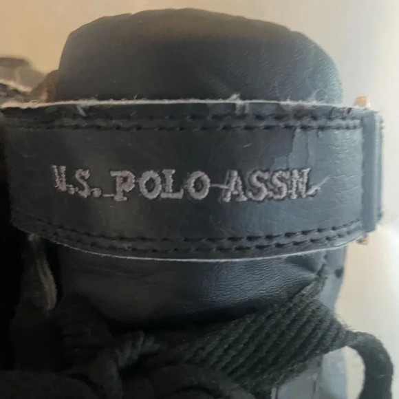 U.S. Polo Assn. men’s black hightop sneakers size 7 - Picture 3 of 6